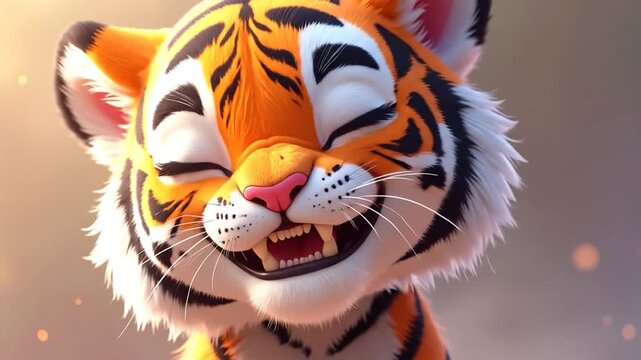 Cute cartoon tiger