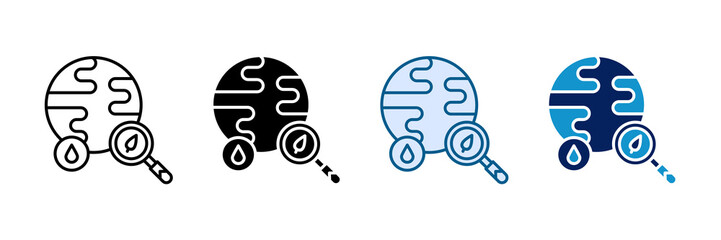Biodiversity Monitoring Icon Set Multiple Style Collection
