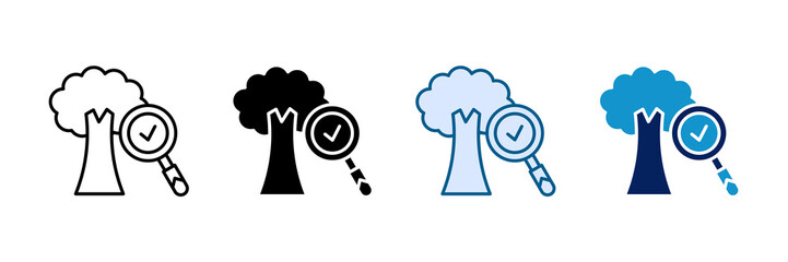 Tree Inspection Icon Set Multiple Style Collection