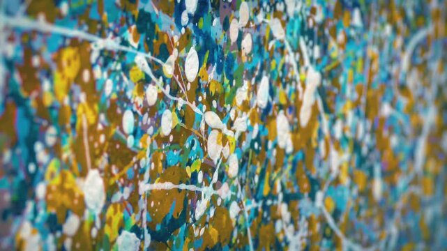 Modern Art Canvas Tracking Shot