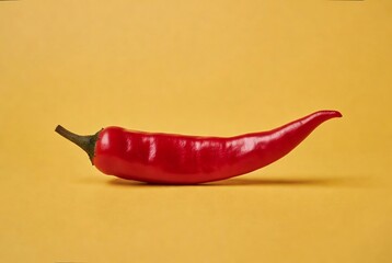 Bright Red Chili Pepper: Fresh Whole Spice for Healthy Cooking and Kitchen Cuisine Background