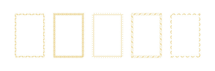 Hand drawn frames with wavy lines bows and ribbons minimalist simple line art vintage whimsical decorative borders for wedding invitations birthday cards prints
