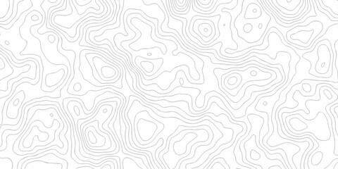 Minimal white hiking diagram landscape vector topo paper lines Topographic. contour lines grid map seamless pattern. Geographic mountain relief. Contour maps. Topo contour map design. © MdLothfor
