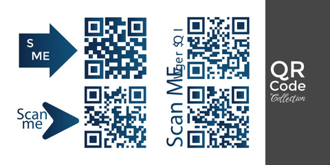 Digital QR code scan icon vector illustration designed for smartphone scanning payment security technology isolated on white background for commerce and business usage