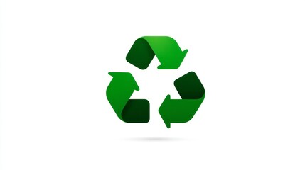 recycling symbol green icon minimalist vectof