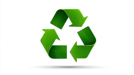 recycling symbol green icon minimalist vector