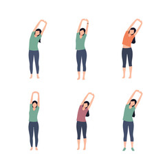 Fototapeta premium Woman stretching exercise poses with transparent background