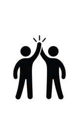 Team Victory High-Five - Esports Partnership & Friendship Vector Logo