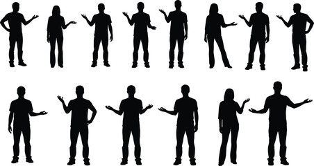 Track and field athletes silhouette vector set, collection of high jump, discus throw, long jump, and relay race runners, athletics sport competition illustration.