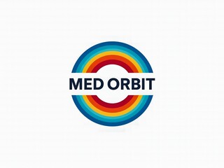 Med orbit logo featuring a vibrant, multi-colored arc design symbolizing progress and health