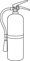 Fire Extinguisher 3D Line-Art Illustration.eps