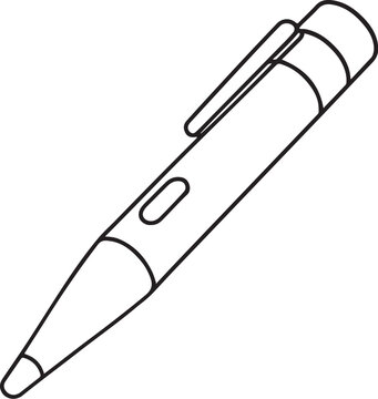 Medical Penlight 3D Line-Art Diagnostic Nurse Tool.eps