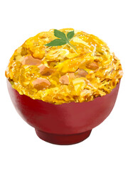 親子丼（特盛り）赤椀