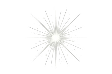 Obraz premium Bright white light sunburst effect with glittering particles glowing, radial lens flare starburst on transparent background