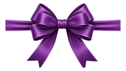 purple bow isolated on white background