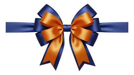 blue ribbon with bow