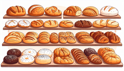Detailed Sketch Bakery Pastries Doodles for Menu