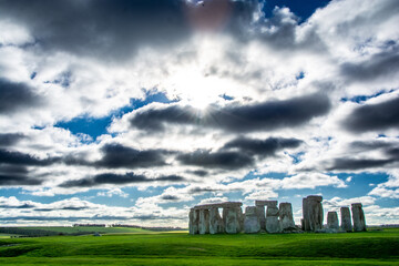 Stonehenge on a sunny day in winter