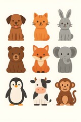 Fototapeta premium set of animals
