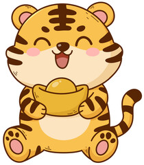 cute tiger gold