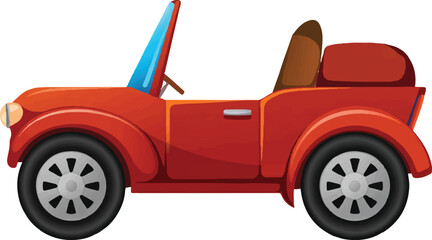 red car isolated on white