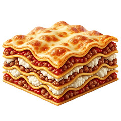 Cheesy Layered Lasagna Illustration .