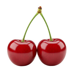 Red Cherries Pair Illustration .