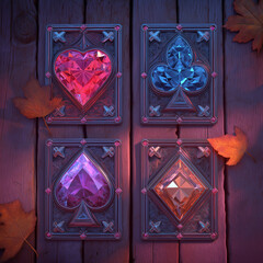 The game asset and game background isolation, video game, slot game asset, mobile game asset, casino element, Illustration