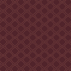 An Ogee Grid Texture on a Deep Burgundy Background Creating a Seamless Pattern Print