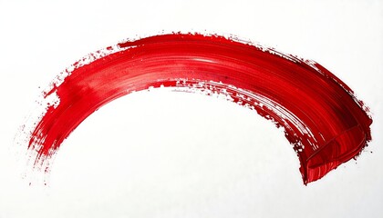 赤い筆跡が大きな弧を描く動きのある壁紙背景アート