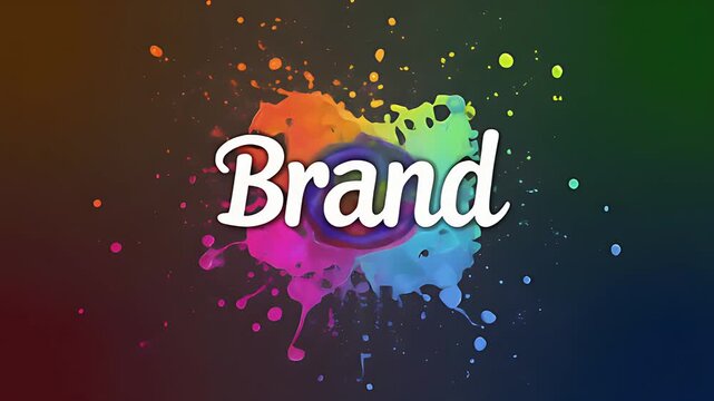 animation of color splash morphing into brand logo