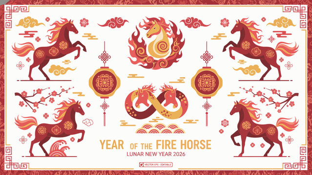 Year of the Fire Horse - A Vibrant Lunar New Year Celebration.