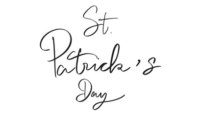 Saint patrick day text font calligraphy hand written lettering script black color object icon ireland irish clover st patrick day 17 march month spring shamrock saint patrick day greeting card event 