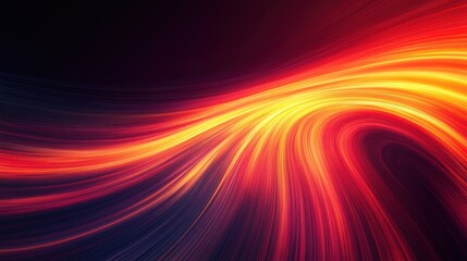 Obraz premium Abstract fiery swirl, dark background, energy, motion, design