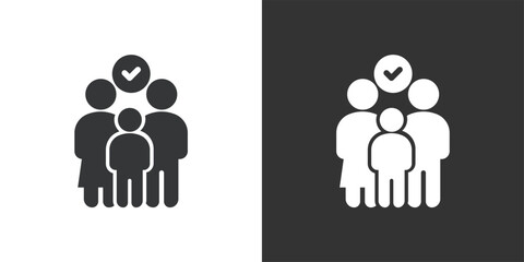Family Protection icon. Solid glyph series icon