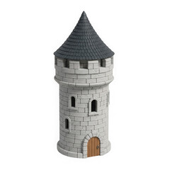 Fantasy tower isolated on transparent background