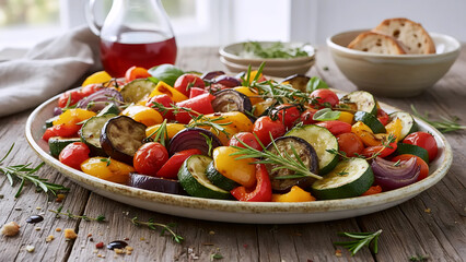 Grilled Vegetable Platter, Roasted Vegetables, Healthy Dish
