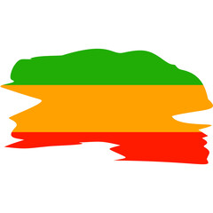 Reggae Flag Illustration