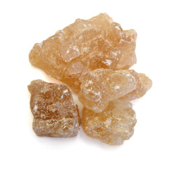 Detail of brown shiny sugar rock candy