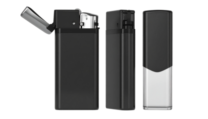 Lighters in various poses, minimalist