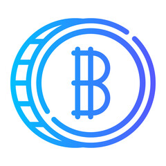 Obraz premium bitcoin gradient icon