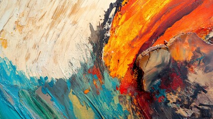 Abstract Expressionism, A Symphony of Colors and Textures in Oil Painting