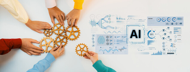 A futuristic AI dashboard for business intelligence. This platform showcases advanced data analytics, processing complex information into visual charts and graphs for strategic insights. Fermion