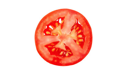 Vector of a Fresh Tomato Slice on Transparent Background for Culinary Use
