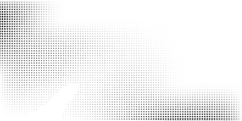 Rectangle abstract transparant halftone gradient texture. Vanishing polka dot simple modern art
