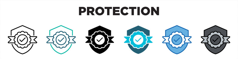 Protection Single Icon Pack Multistyle Editable Stroke