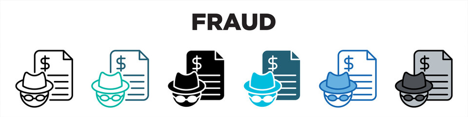 Fraud Single Icon Pack Multistyle Editable Stroke
