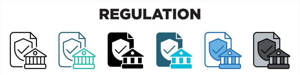 Regulation Single Icon Pack Multistyle Editable Stroke