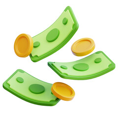 3D Cash Money Icon

