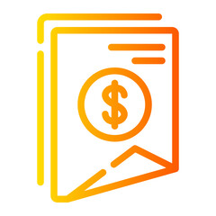 financial report gradient icon